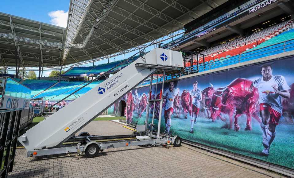 Las escaleras que fueron pedidas por Leipzig. (Foto: AFP)