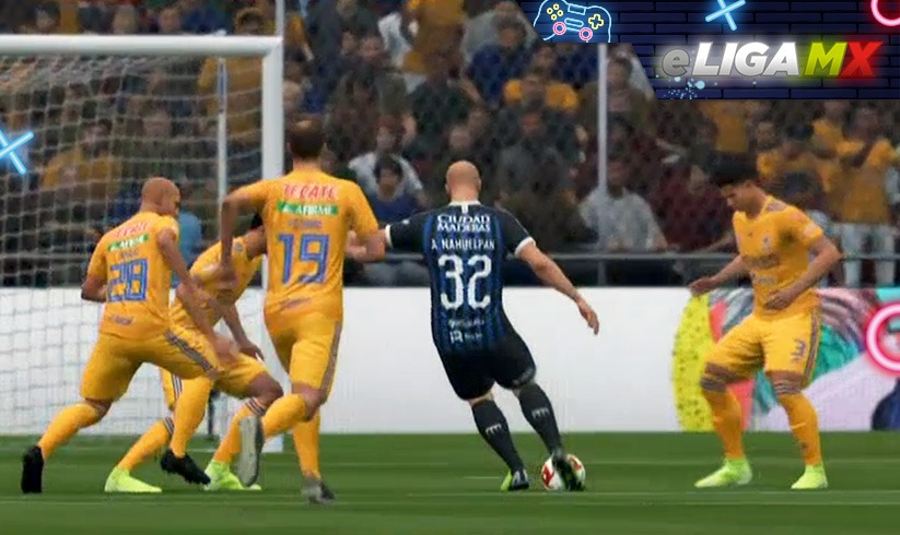 Las acciones del partido virtual. (FIFA)