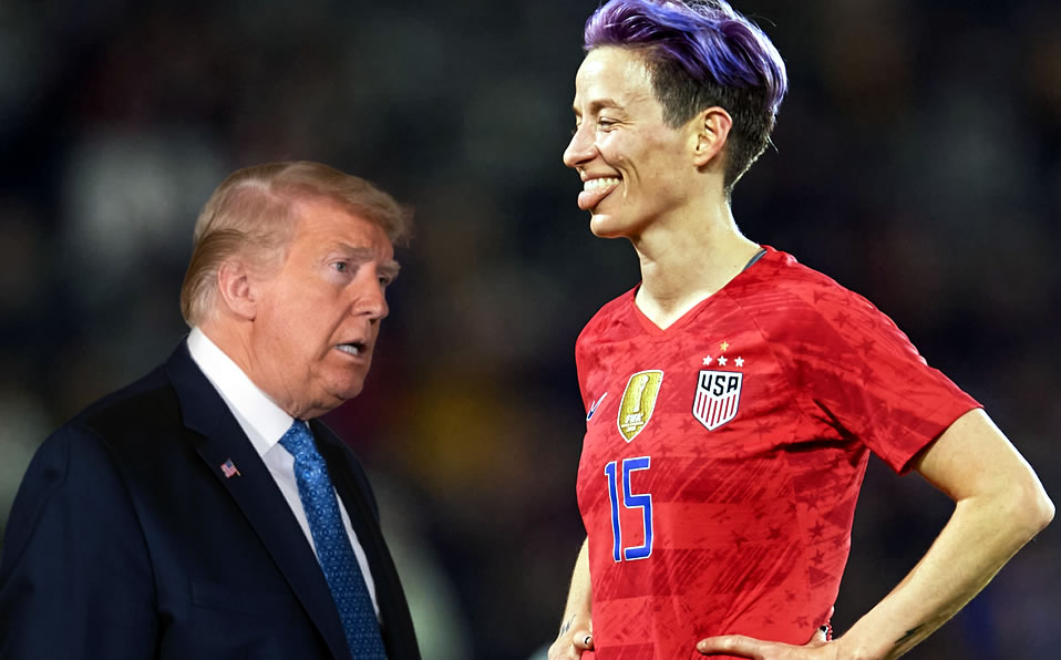 Megan Rapinoe asegura que Trump ha vendido falsas esperanzas y ni sus seguidores han sido beneficiados. (Mexsport-AFP)