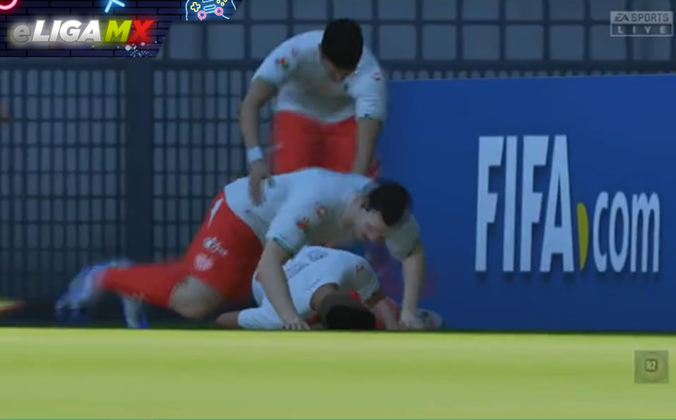 La celebración del rayo. (FIFA)