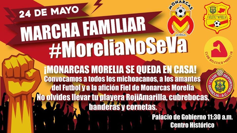 La convocatoria que lanzaron aficionados del Morelia.