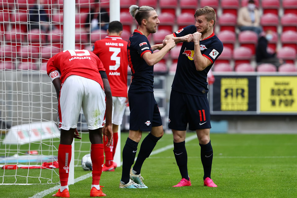 Timo Werner comanda goleada del Leipzig al Mainz (FOTO: AFP)