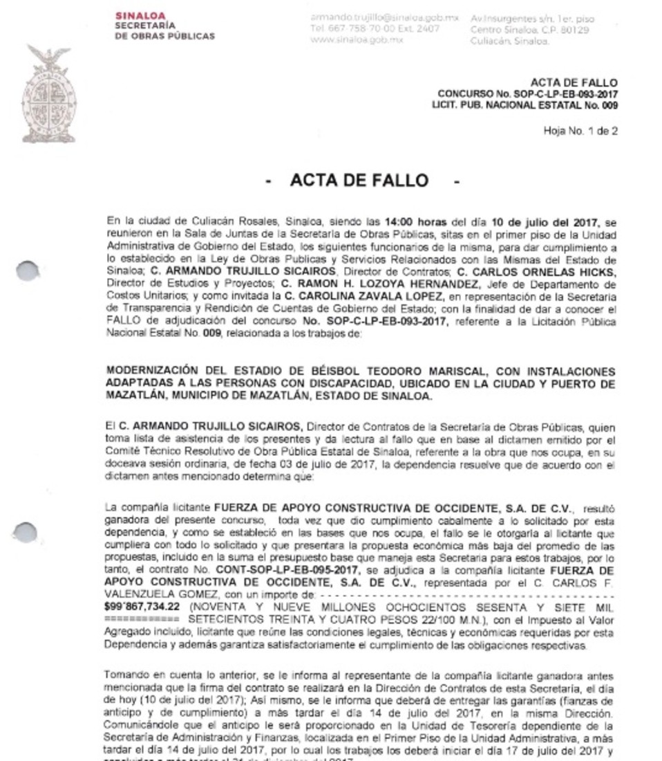 Documento estadio Teodoro Mariscal