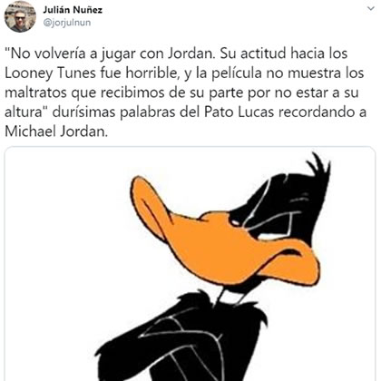 ¡Fuertes declaraciones del Pato Lucas contra MJ23!