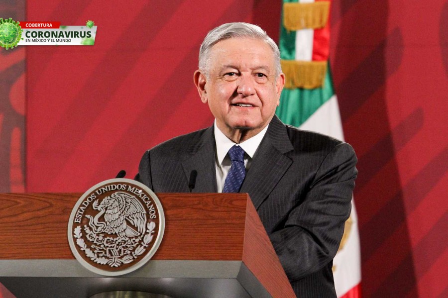 AMLO atiende a la prensa desde Palacio Nacional. FORO: Notimex.