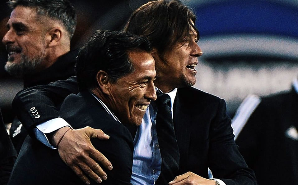 Matías Almeyda y Benjamin Galindo trabajan juntos en la MLS con el San José. (@peladoalmeyda)