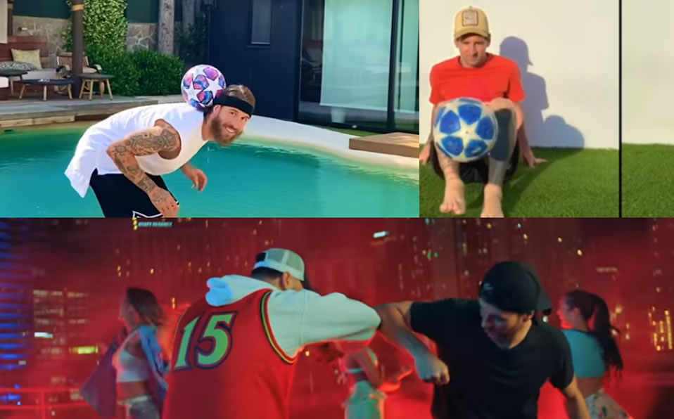 Las figuras del Barcelona y Real Madrid, 'juntos' en video (Captura)