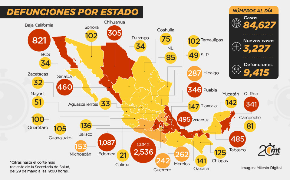 Mapa Coronavirus 29 de mayo