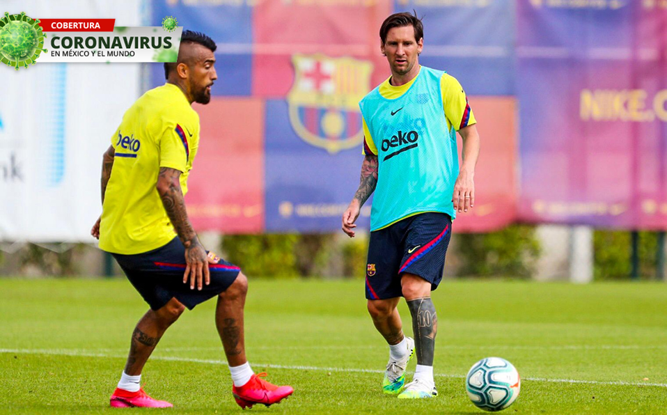 El argentino se prepara para la vuelta de LaLiga (Twitter @FCBarcelona_es)