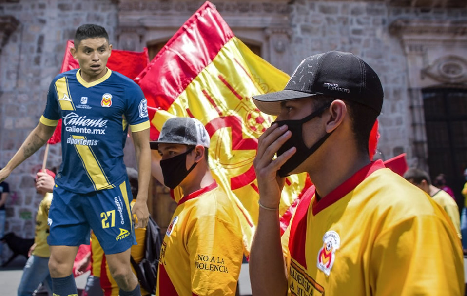 Miguel Sansores se unió a la manifestación de aficionados de Morelia (FOTO: Twitter)