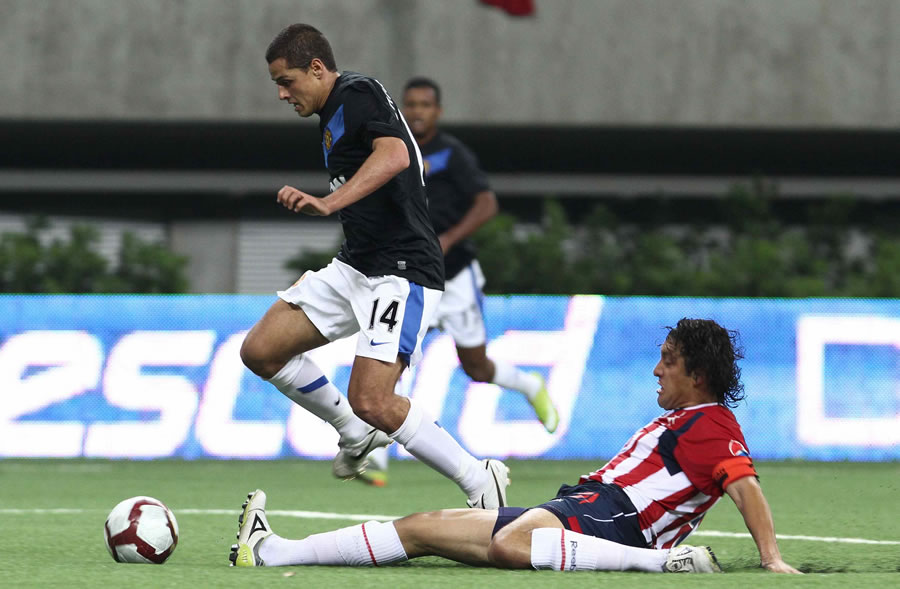 Hizo el primer tanto en el Estadio Akron, ya con la playera del United. (Foto: Mexsport)