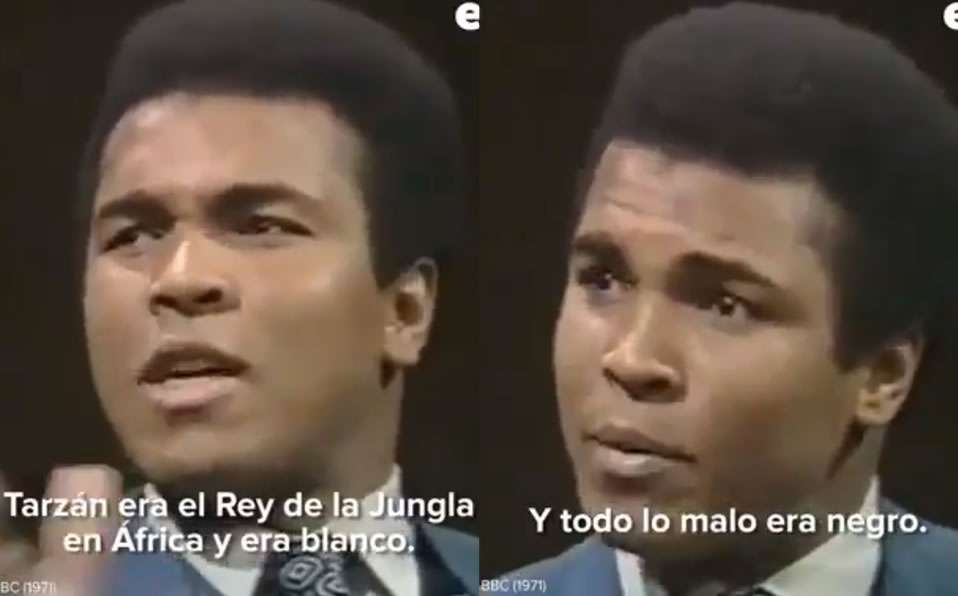 Muhammad Ali en un programa de la BBC hablando de racismo. (BBC)