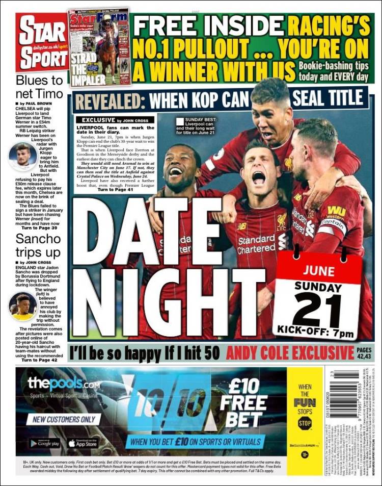 Periódico Star Sport, Reino Unido