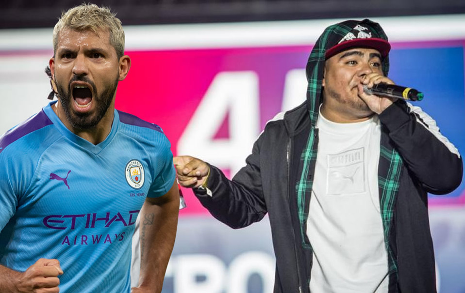 Aczino 'reta' al Kun Agüero e invita al Tecatito, Herrera y Jiménez
