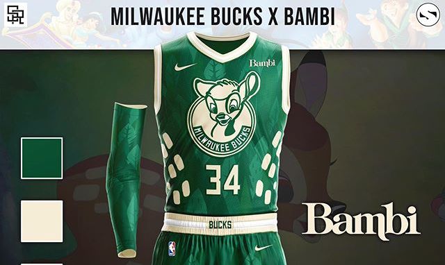 Milwaukee Buks lucen enternecedores con Bambi.