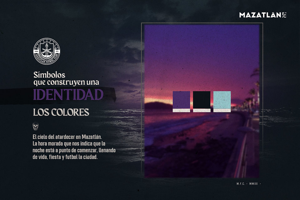 Los colores son alusivos a 'la hora morada' en el cielo del puerto (Foto: @MazatlanFC)