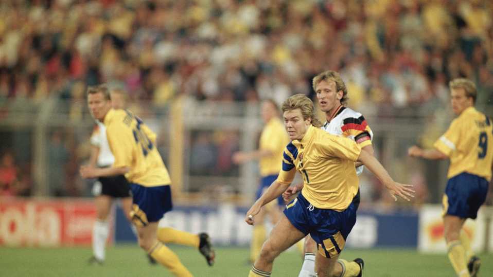 Thomas Brolin era el más joven de Suecia, quien cuatro años después dio a su país la mejor actuación en un Mundial.