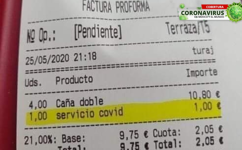La factura que presentó el consumidor Rui Meireles en sus redes sociales. @Rui_MeirelesFCP