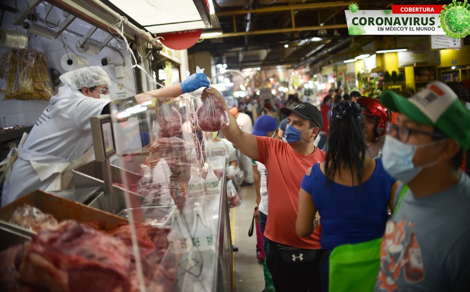 La La Central de Abastos se ubica en la alcaldía Iztapalapa, uno de los más golpeados por el coronavirus. Foto: AFP