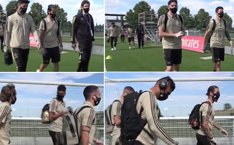 Los jugadores caminaron por las instalaciones de Valdebebas. (Foto: Real Madrid)