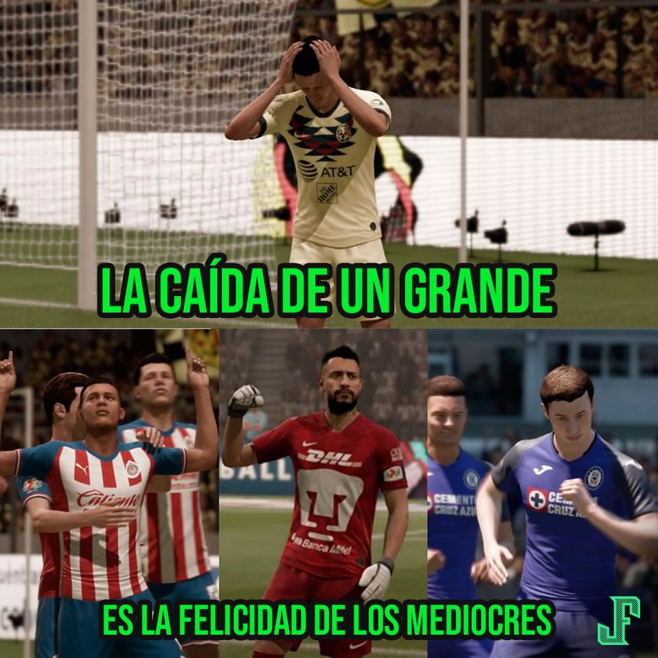 Los aficionados se burlaron de las Águilas  en redes sociales.