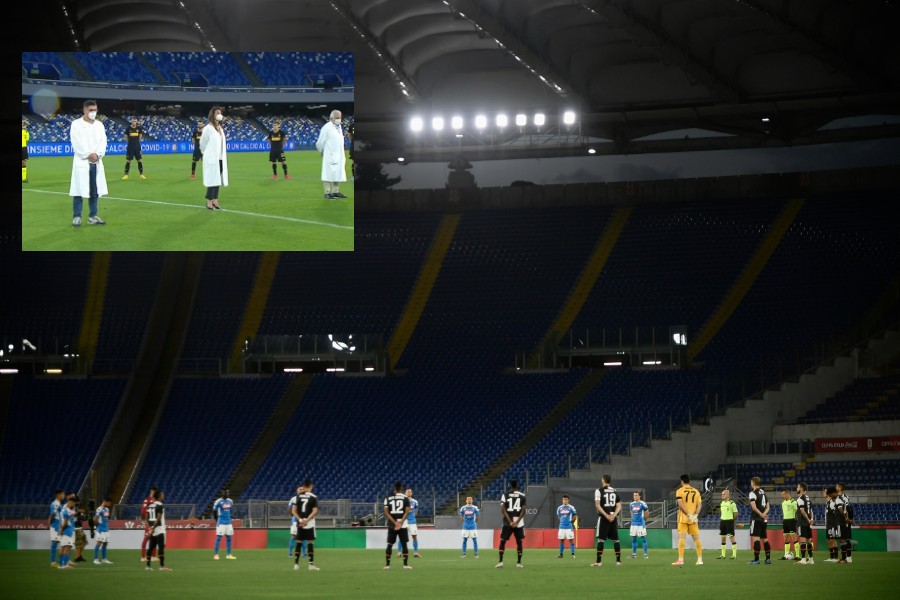 Los futbolistas de los dos clubes se mostraron consternados. FOTO: AFP.