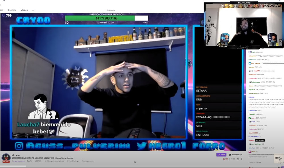Kun Agüero dona 500 dólares durante stream a chico cuyo padre tiene cáncer