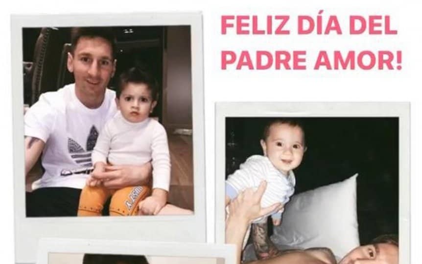 Antonela Roccuzzo felicita a Lionel Messi por el Día del Padre