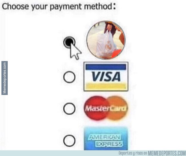 ¿Método de pago? Está claro, no...