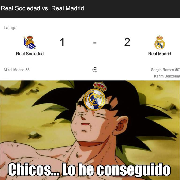 Usando los poderes de Sayayin. los Merengues ganaron.