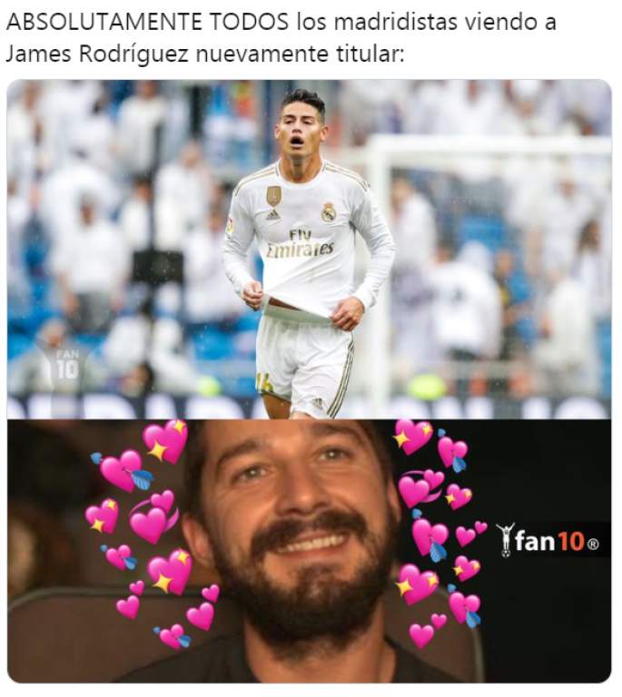 Y por increíble que parezca ¡James volvió a ser titular!