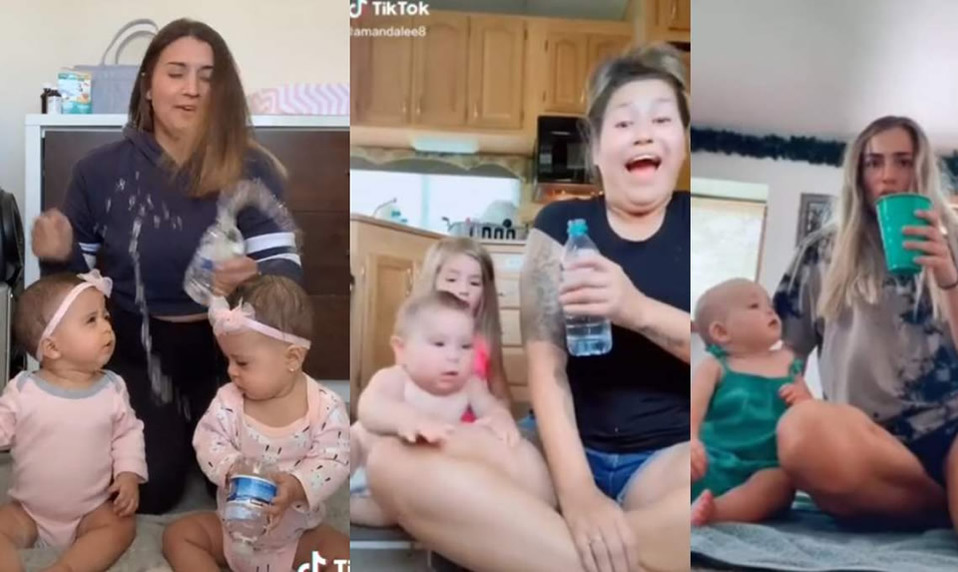 Tirarle agua en la cara a bebés, nueva tendencia que indigna en TikTok