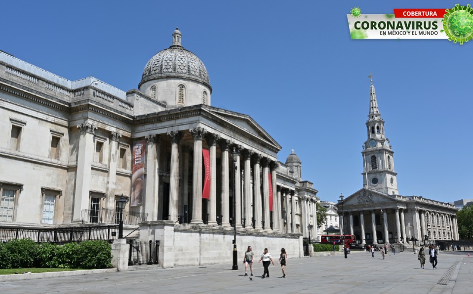 The National Gallery Museum, en Londres, abrirá en julio, según lo dicho por el Primer Ministro Boris Johnson. Foto: AFP