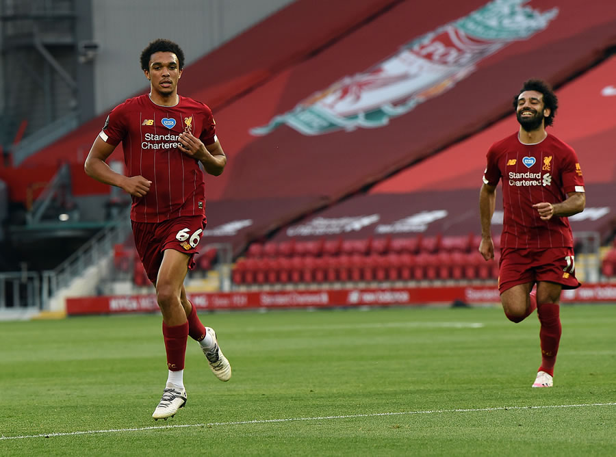 Trent Alexander-Arnold abrió el marcador ante Crystal Palace. (Foto: @LFC)