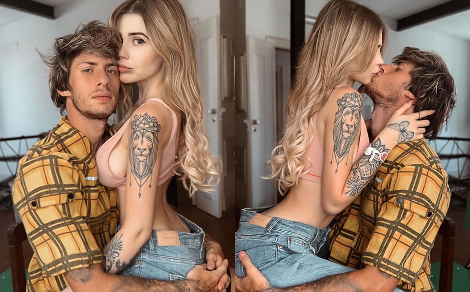 El futbolista y su novia, muy 'acaramelados' (Instagram ginevralambruschi)