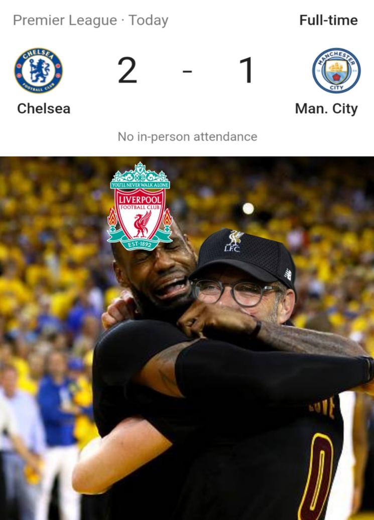 LeBron James es accionista del Liverpool y se sumó al festejo.