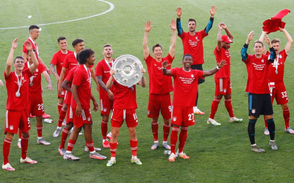 Bayern y su festejo tras coronarse. Foto: AFP
