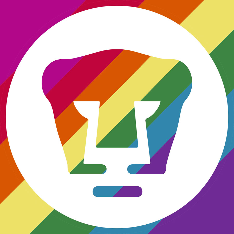 Pumas, por su parte, cambió el oro y azul por los colores del arcoiris.