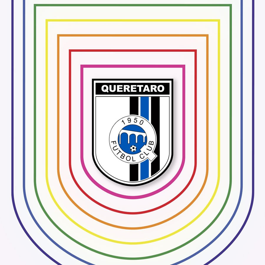 Querétaro usó los colores del arcoiris alrededor de su escudo para dejar de manifiesto respeto, igualdad y orgullo.