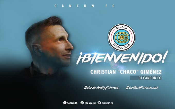 Chaco Giménez, nuevo DT de Cancún FC en la Liga de Desarrollo
