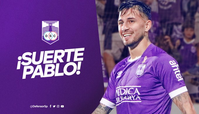 Pablo López es nuevo jugador del Toluca. (Foto: @DefensorSp)