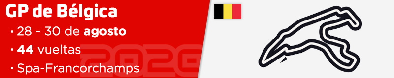 GP de Bélgica 2020, 28 al 30 de agosto