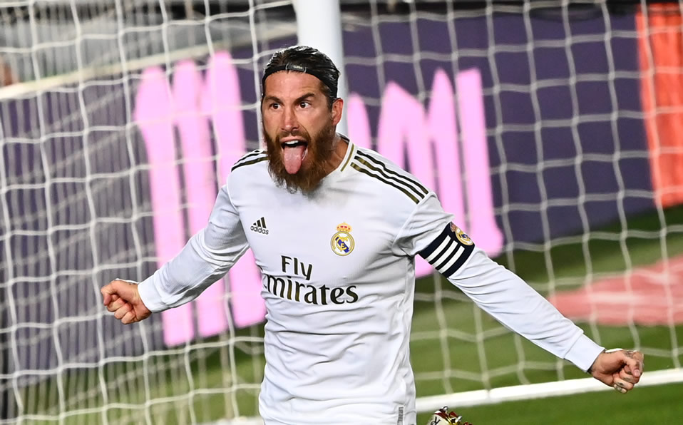 Sergio Ramos celebra el gol del triunfo. (Foto: AFP)