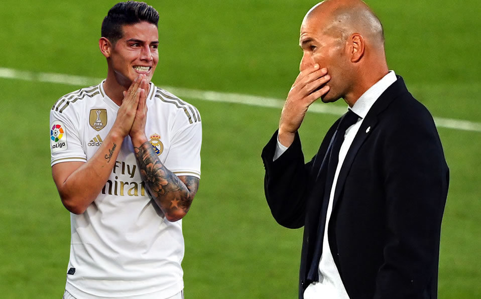 James Rodríguez pidió no ser convocado con el Real Madrid: Zidane