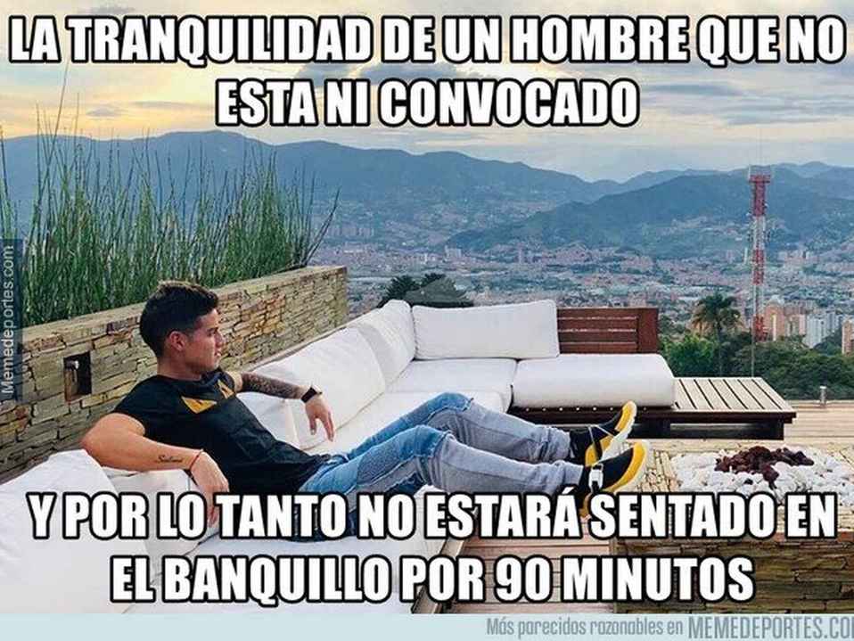 ¡Quién fuera James! Cobra un dineral por no hacer nada en el Madrid.