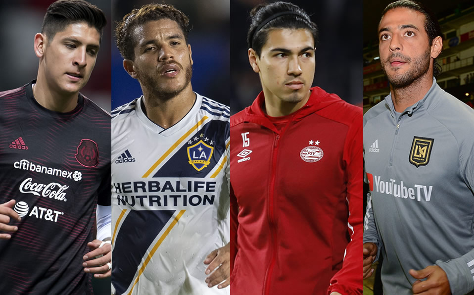 Edson, Jonathan dos Santos, Erick Gutiérrez y Carlos Vela. (Fotos: Mexsport/Imago7)