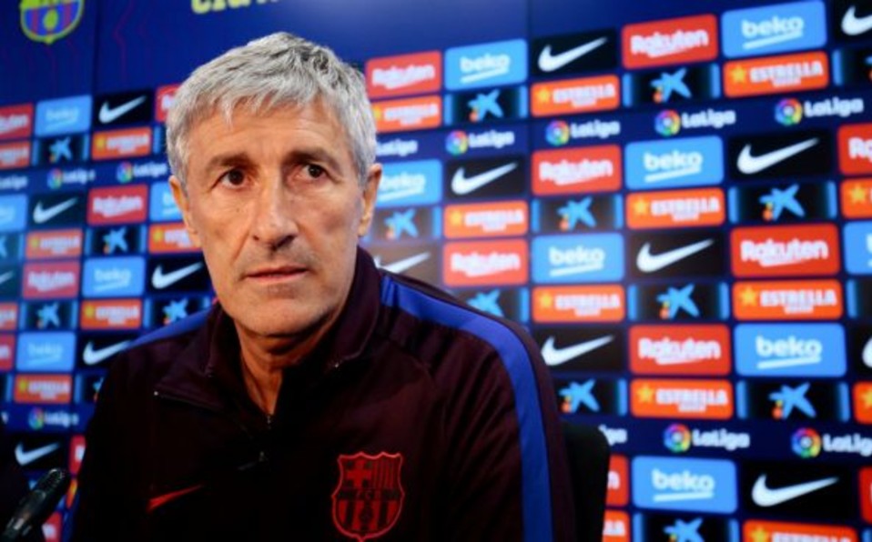 Quique Setién, técnico del Barcelona. Foto: AFP