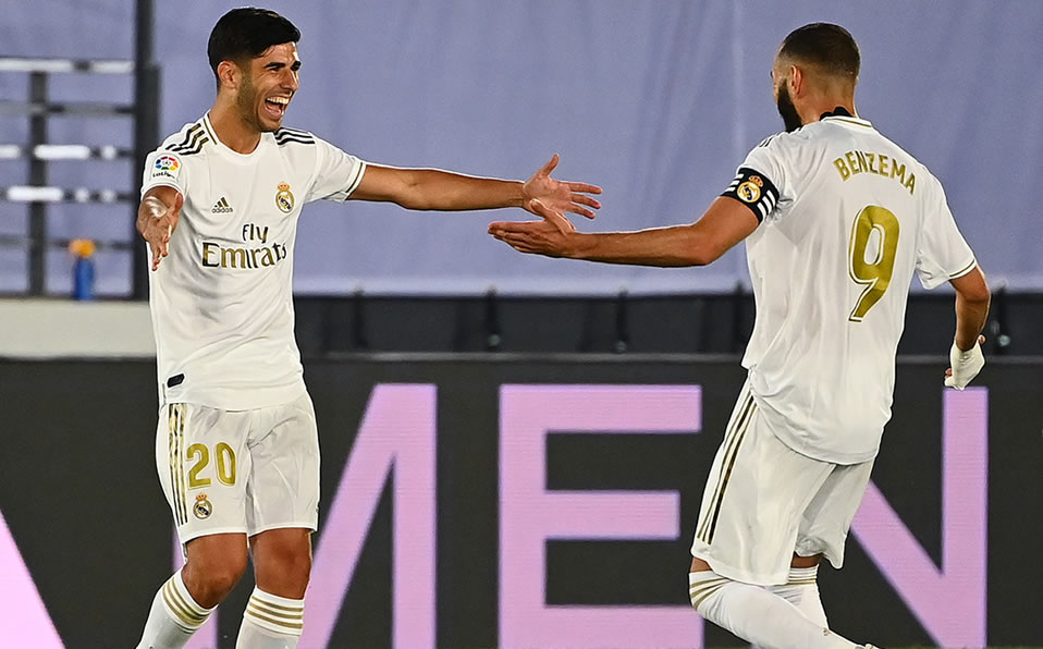 Karim Benzema y Marco Asensio, los héroes del juego (AFP)