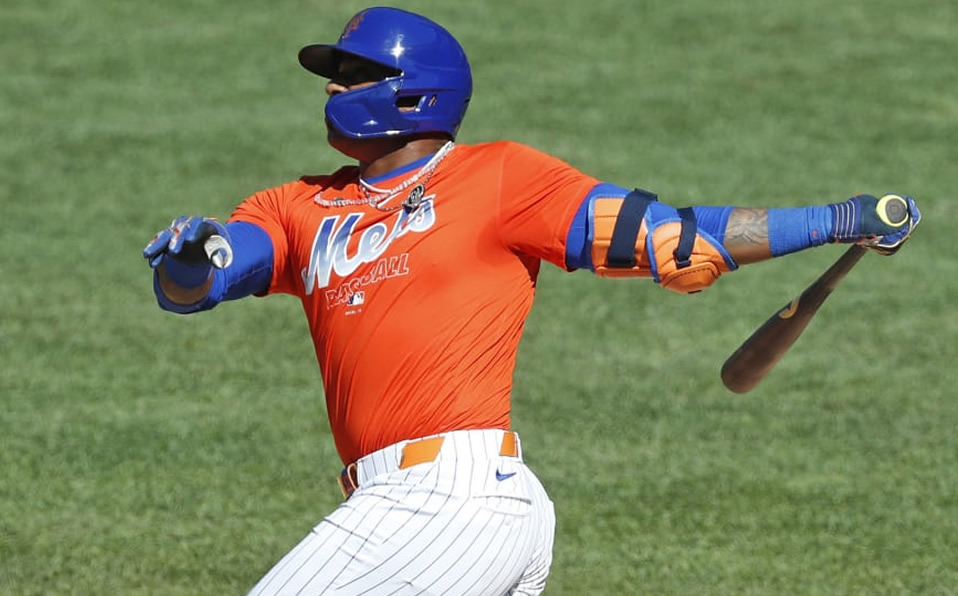 ¡Vayan a buscarla! Yoenis Céspedes pega home run en juego de práctica