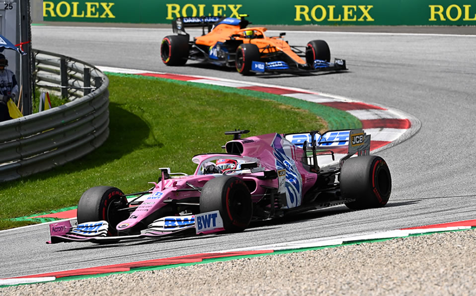Checo dio una exhibición en Austria (AFP)